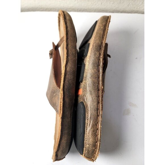 Tamarindo Beachcomber Women's Leather Slide Sandals Size 7 Brown Casual Comfort - Picture 6 of 11